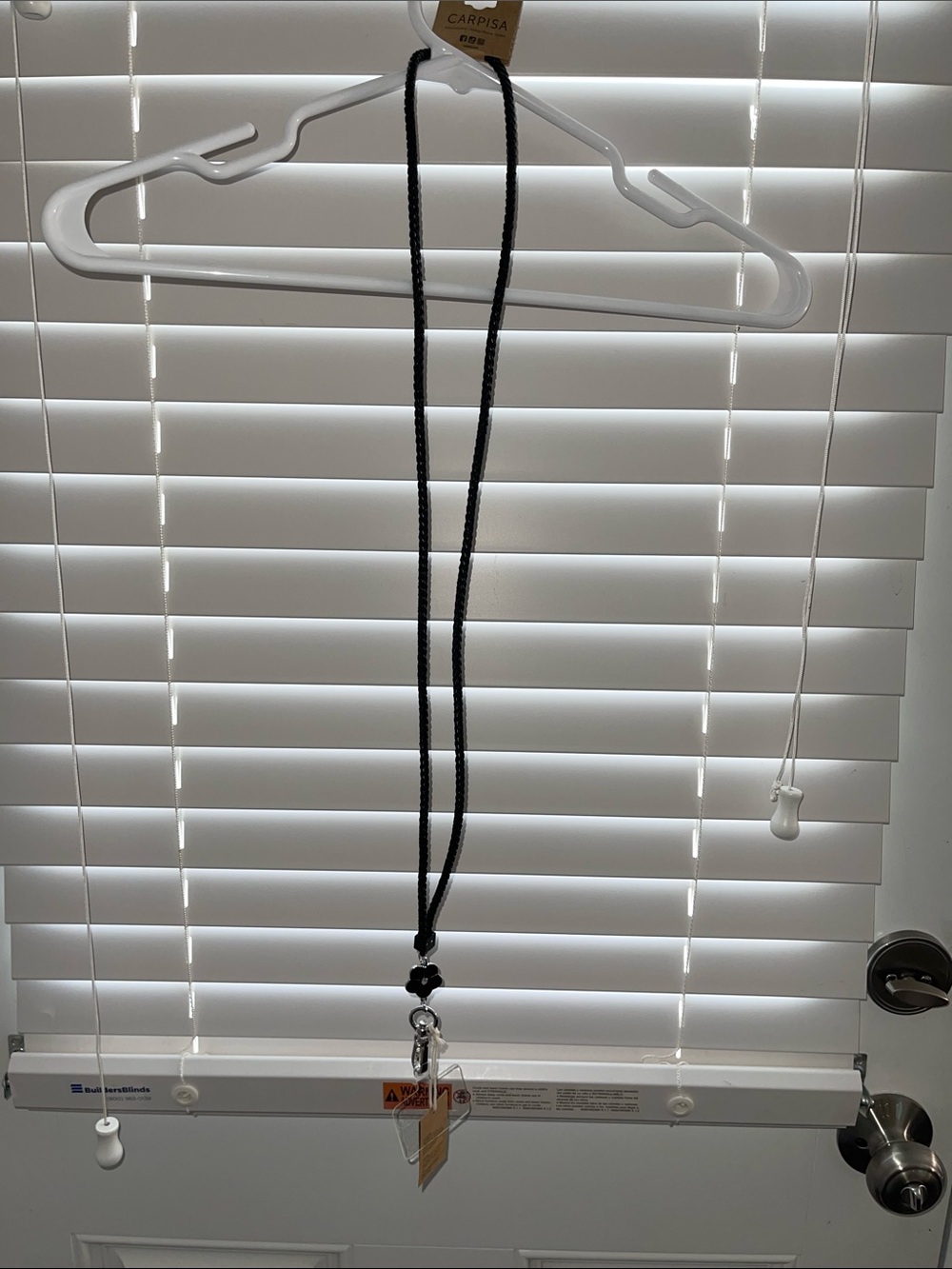 Carpisa Black Braided Rope Strap - Mobile Phone Holder